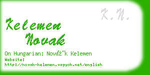 kelemen novak business card